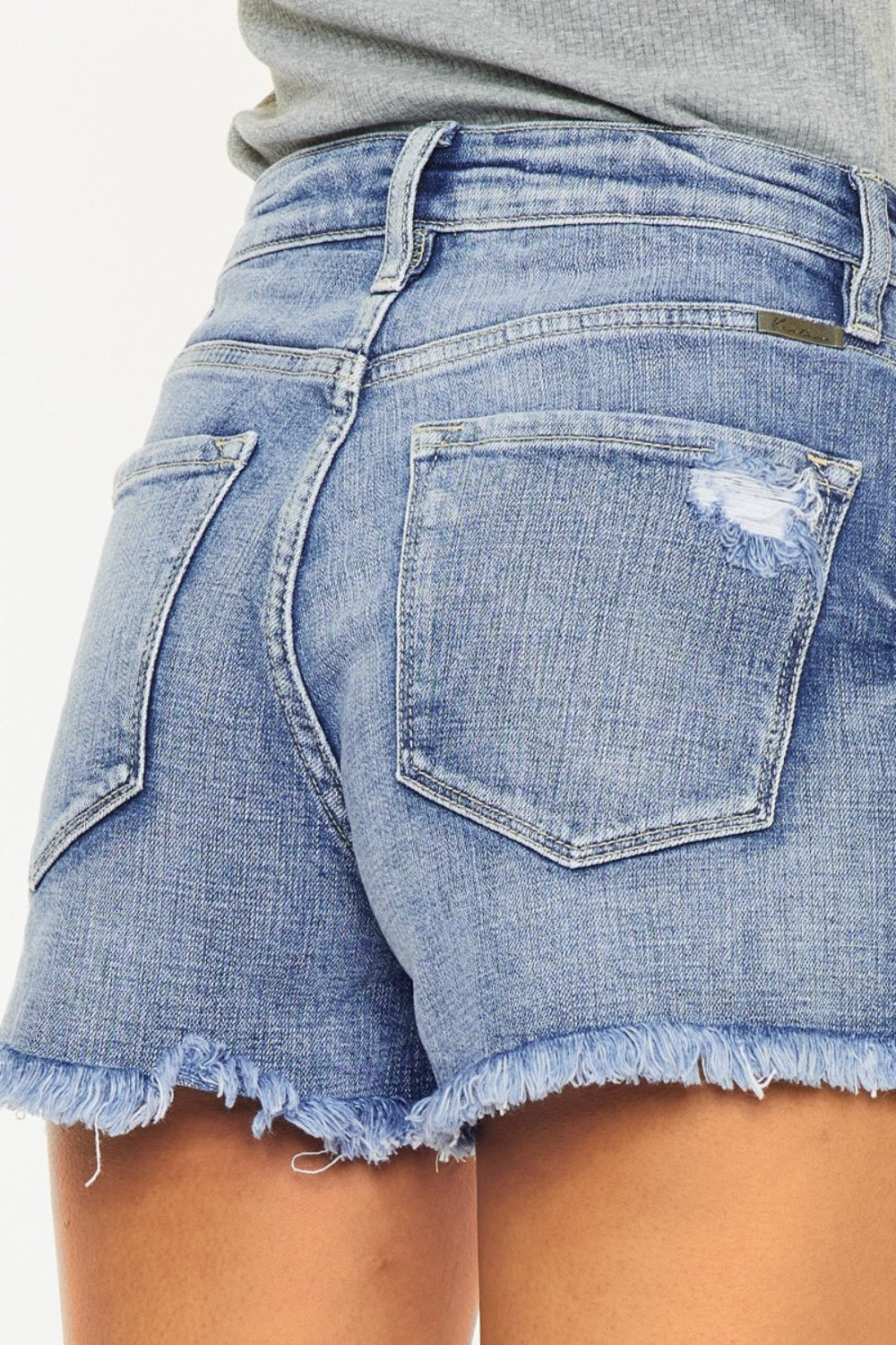 Distressed Denim Shorts