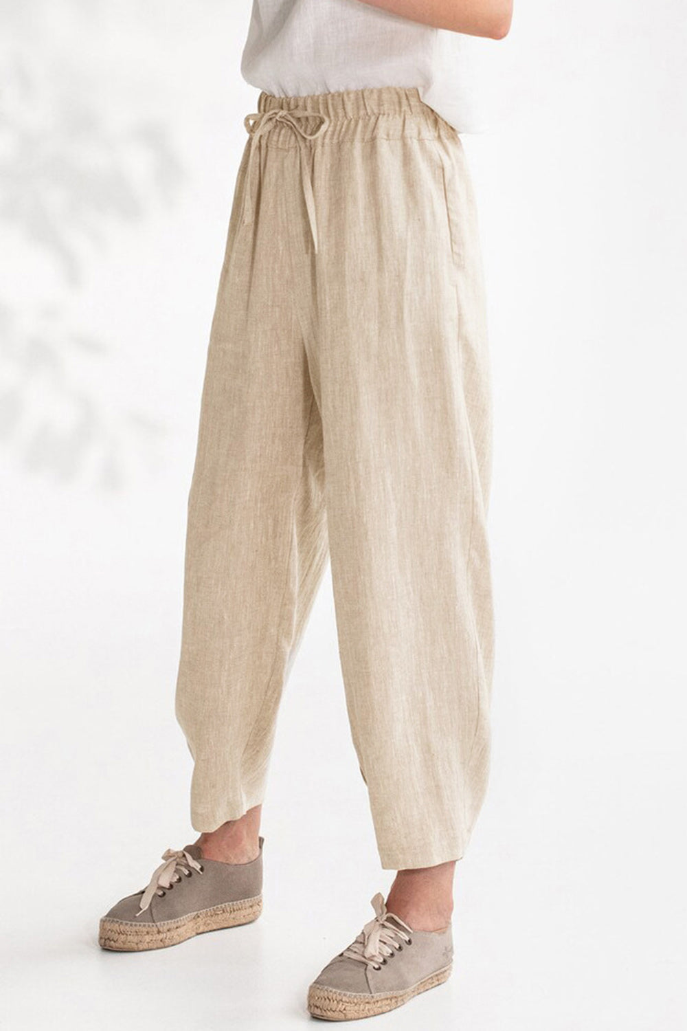 Drawstring Cropped Pants