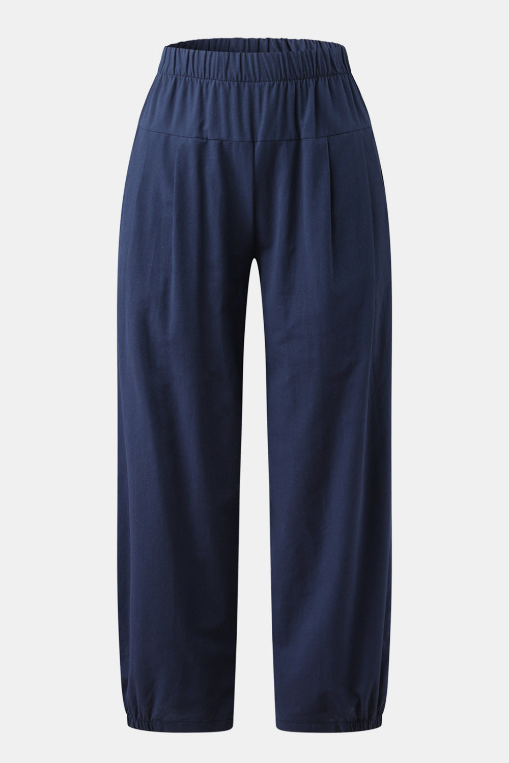 Elastic Waist Cropped Pants