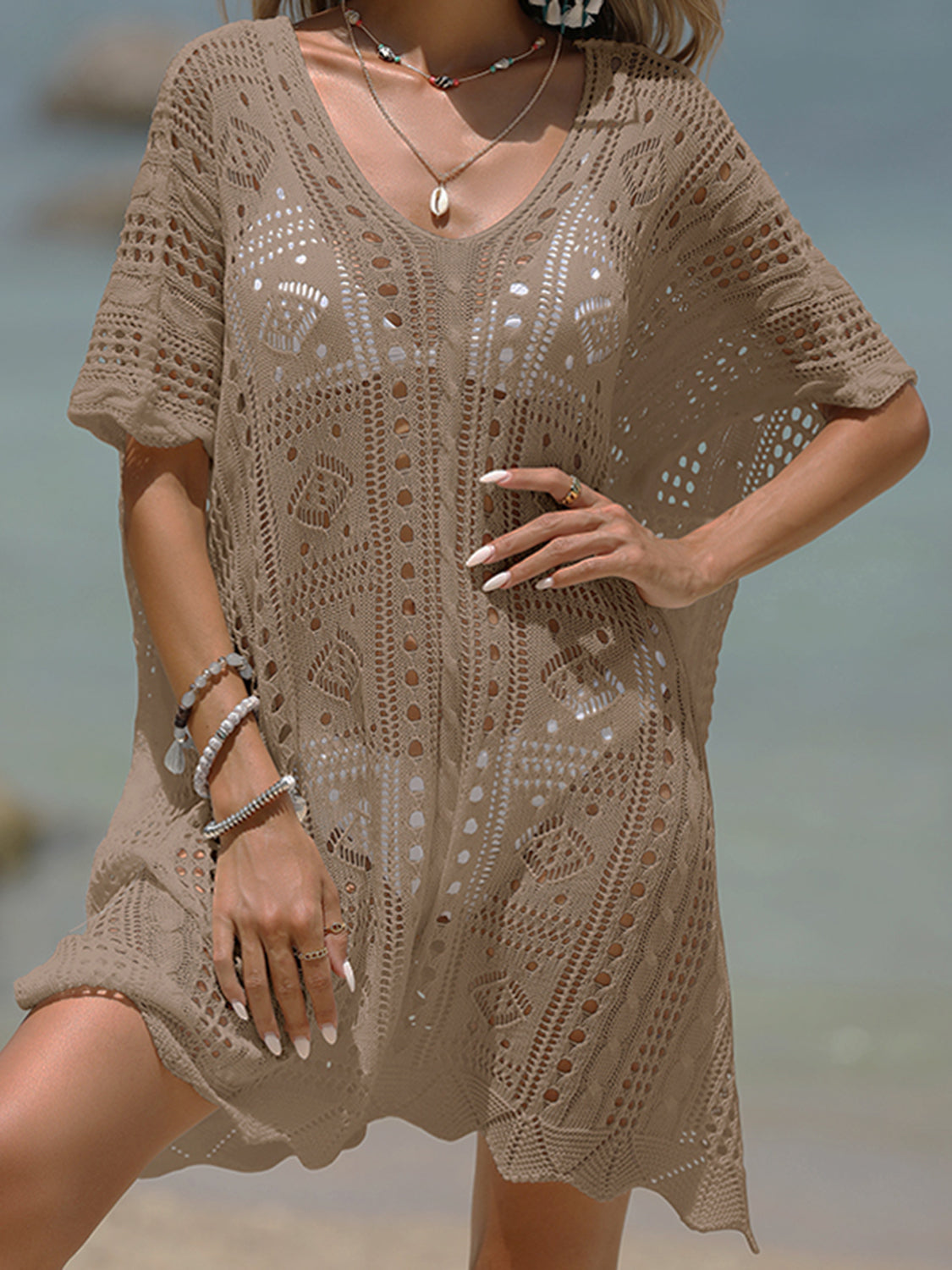 Openwork Cover-Up Dress