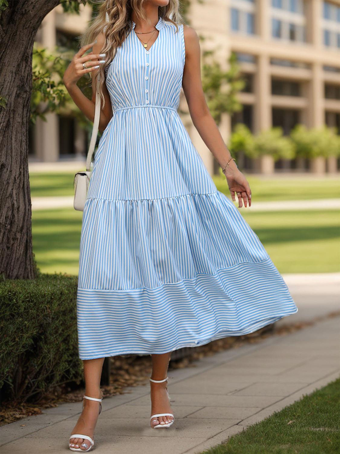 Striped Midi Dress