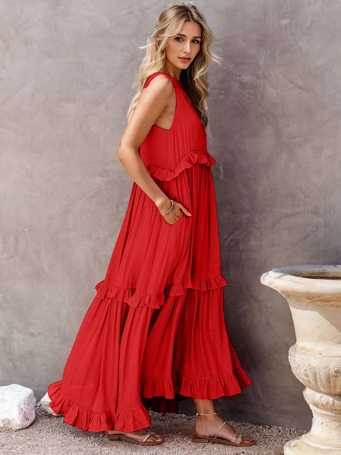 Ruffled Maxi Dress