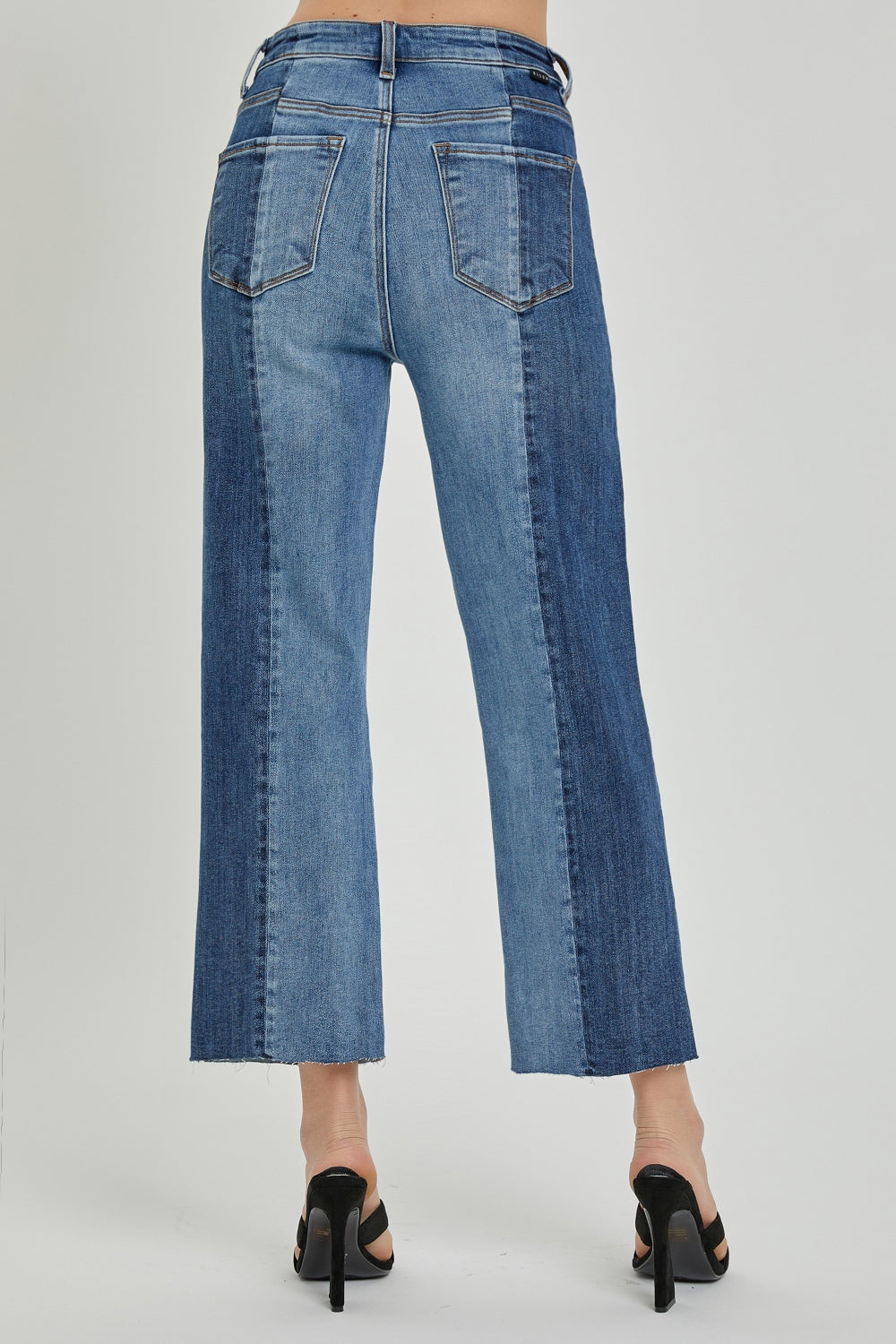 Mid-Rise Two-Tones Jeans