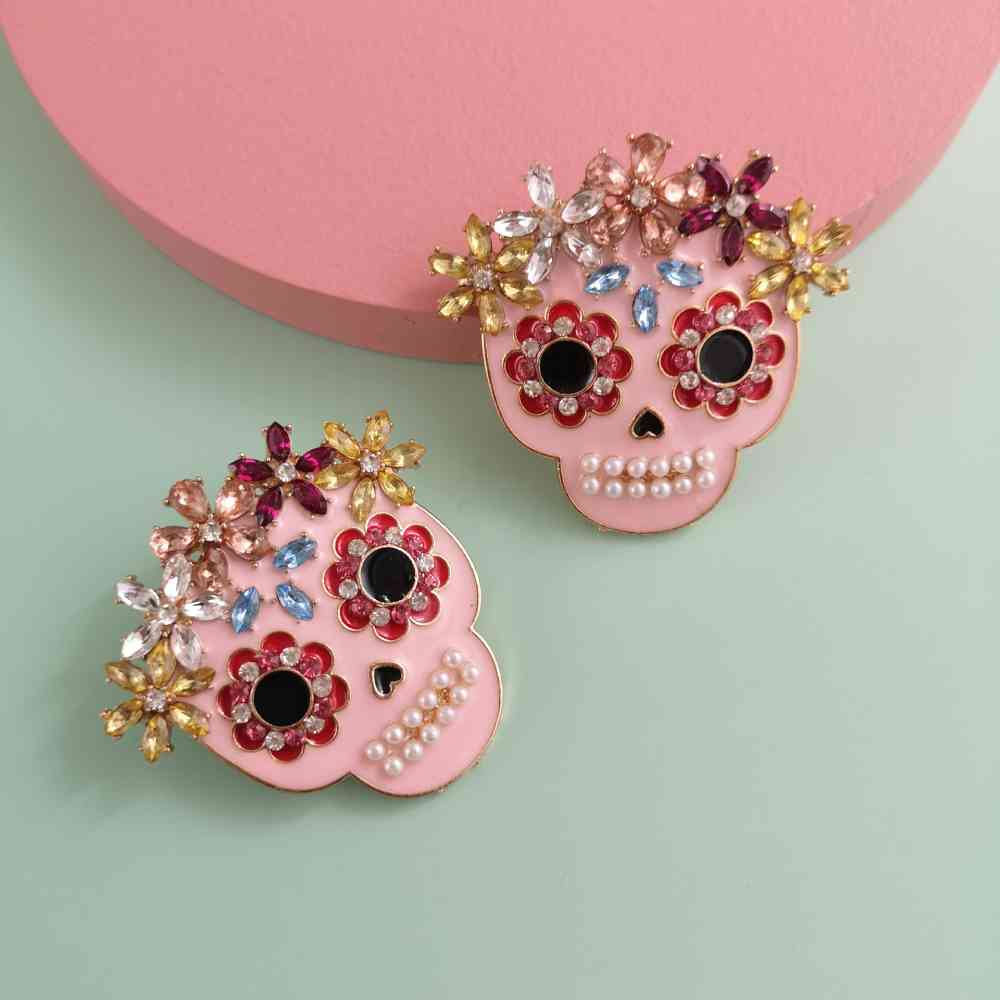 Skull Rhinestone Earrings