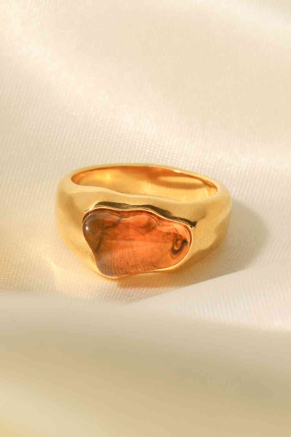Natural Stone Stainless Steel Ring