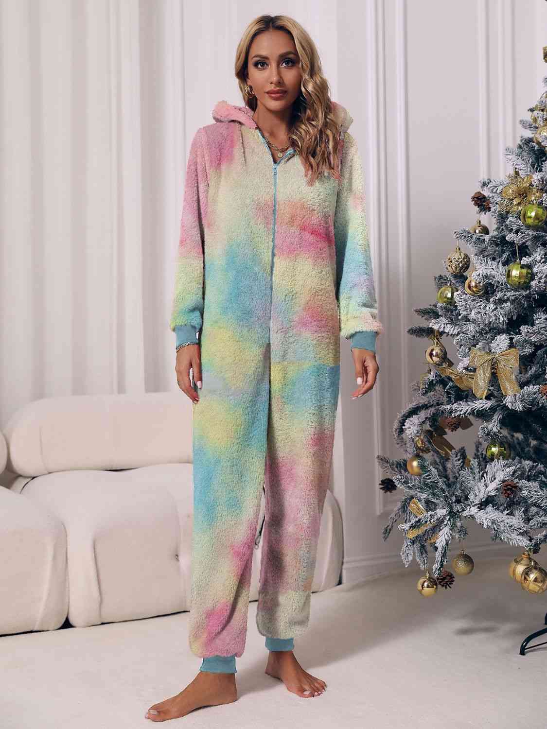 Hooded Teddy Jumpsuit