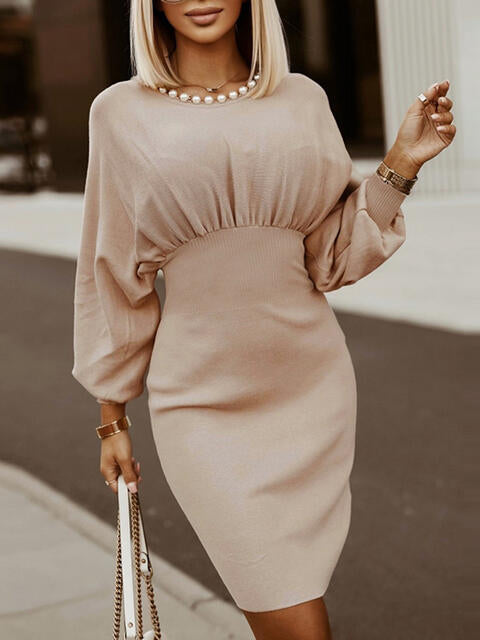 Lantern Sleeve Dress