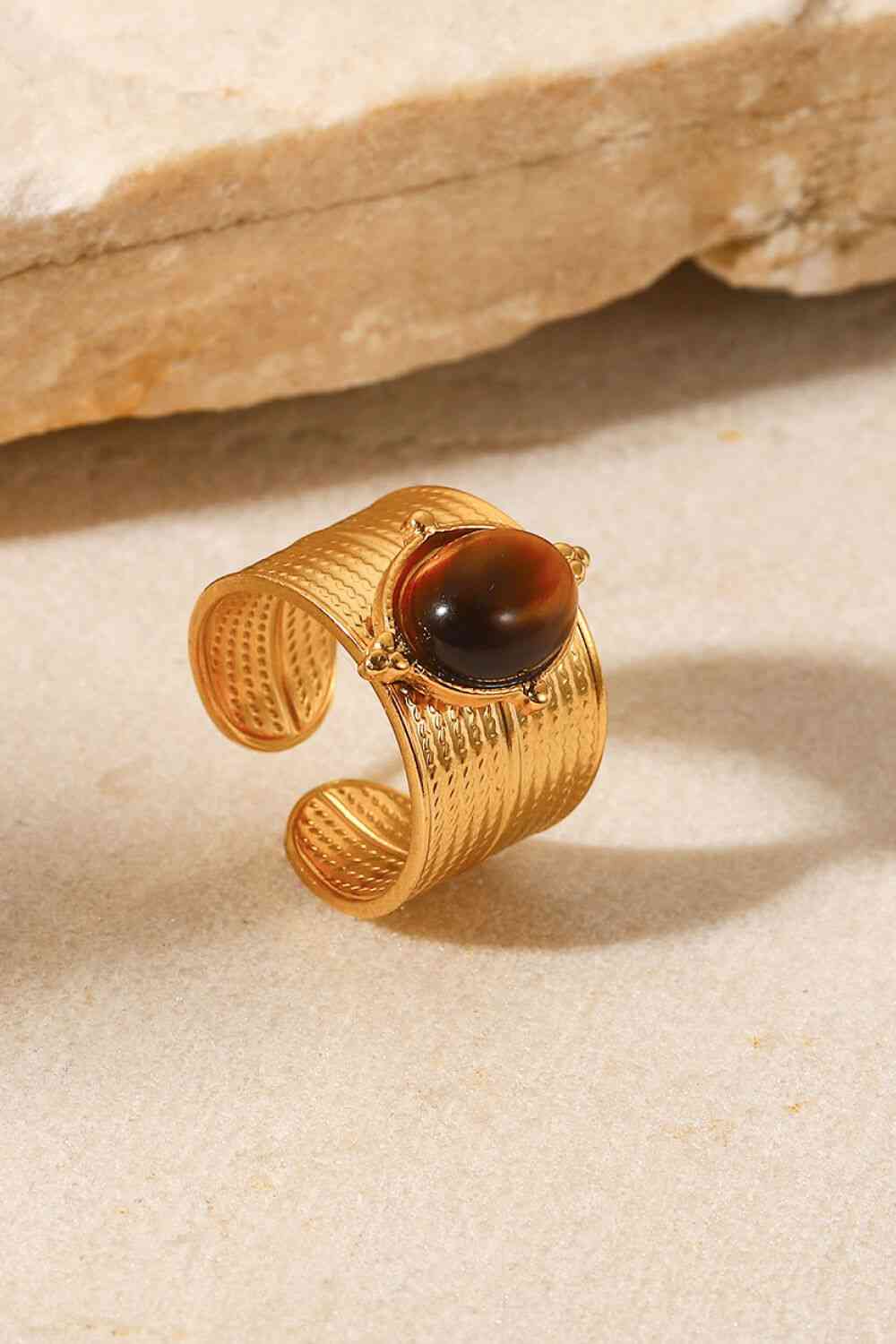 18K Gold-Plated Eye Stone Ring