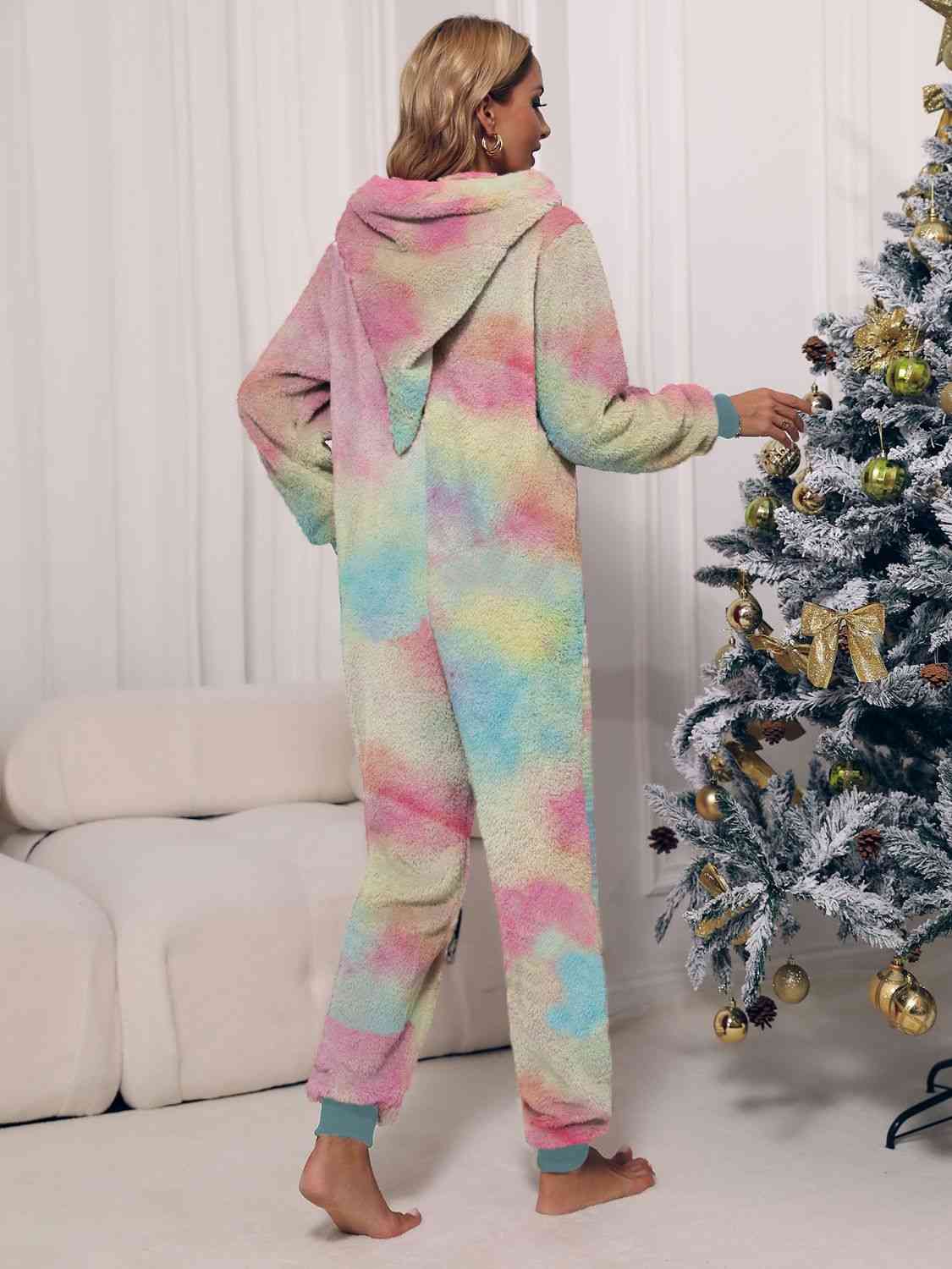 Hooded Teddy Jumpsuit