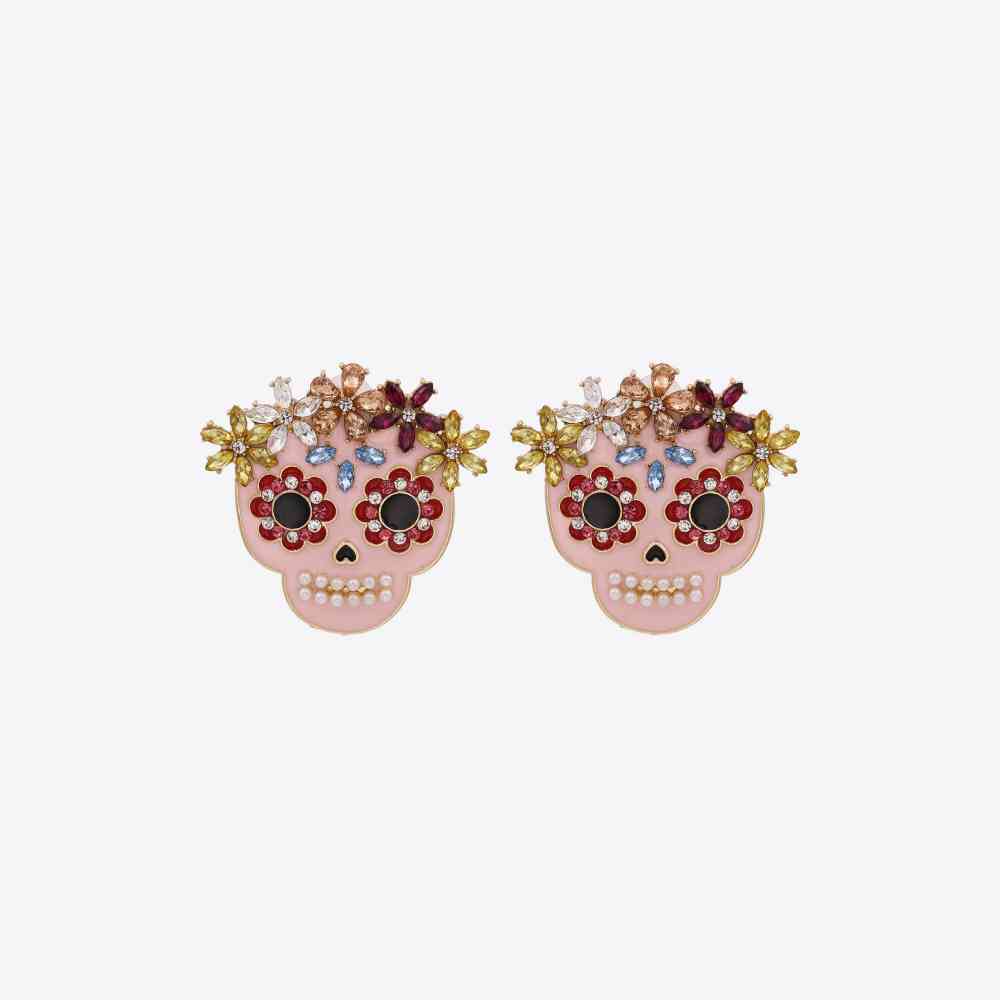 Skull Rhinestone Earrings