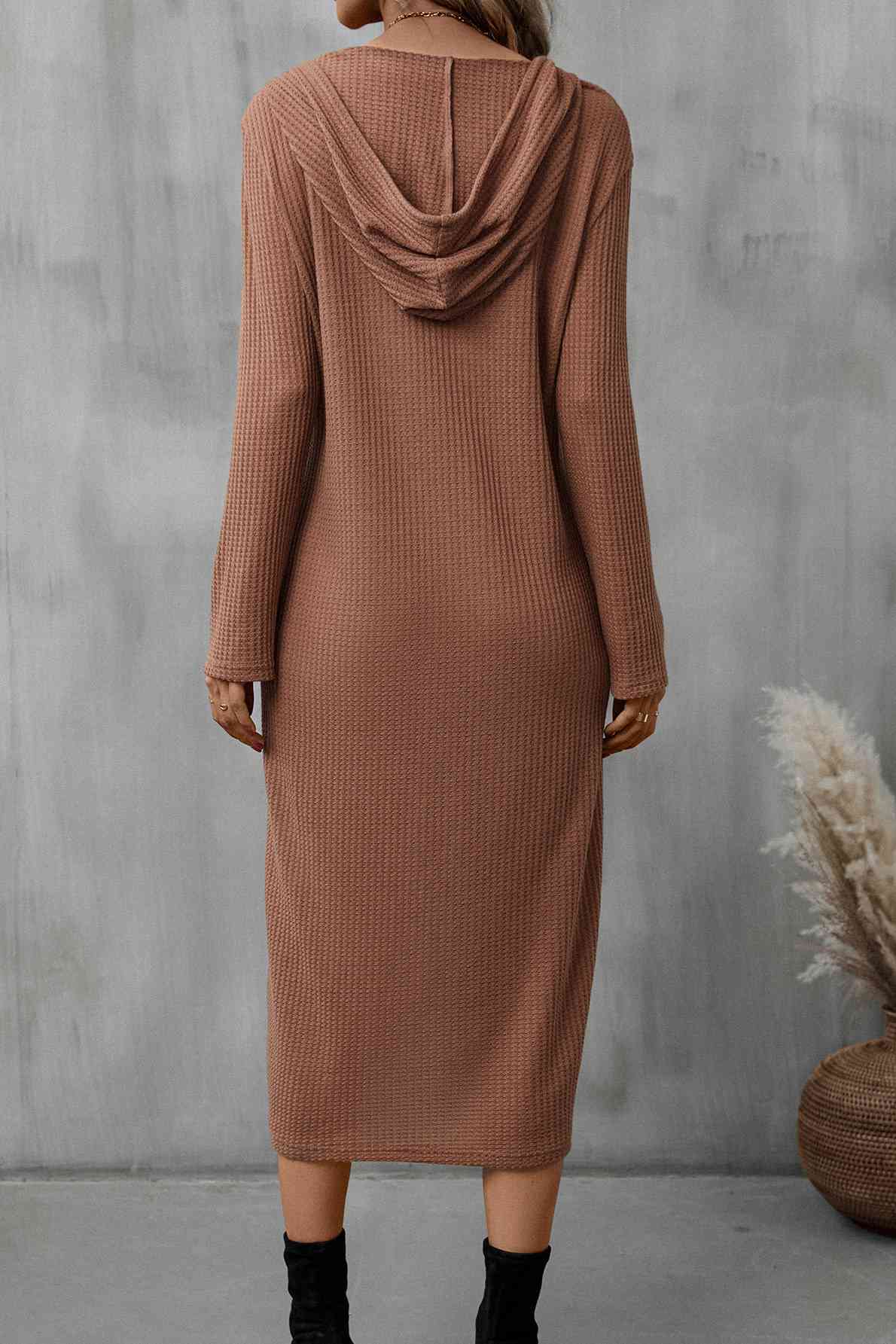 Buttoned Hooded Dress