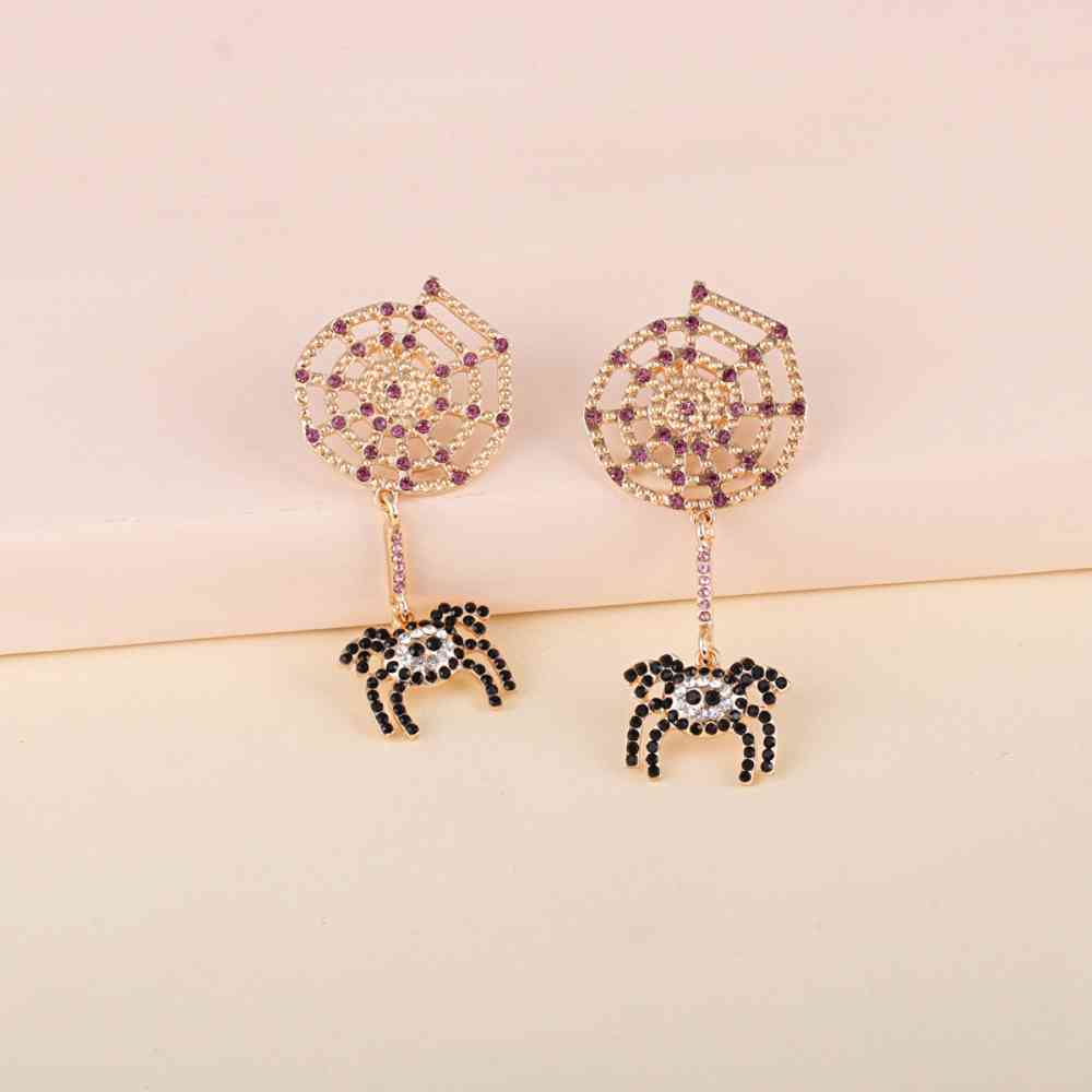 Spider Rhinestone Earrings