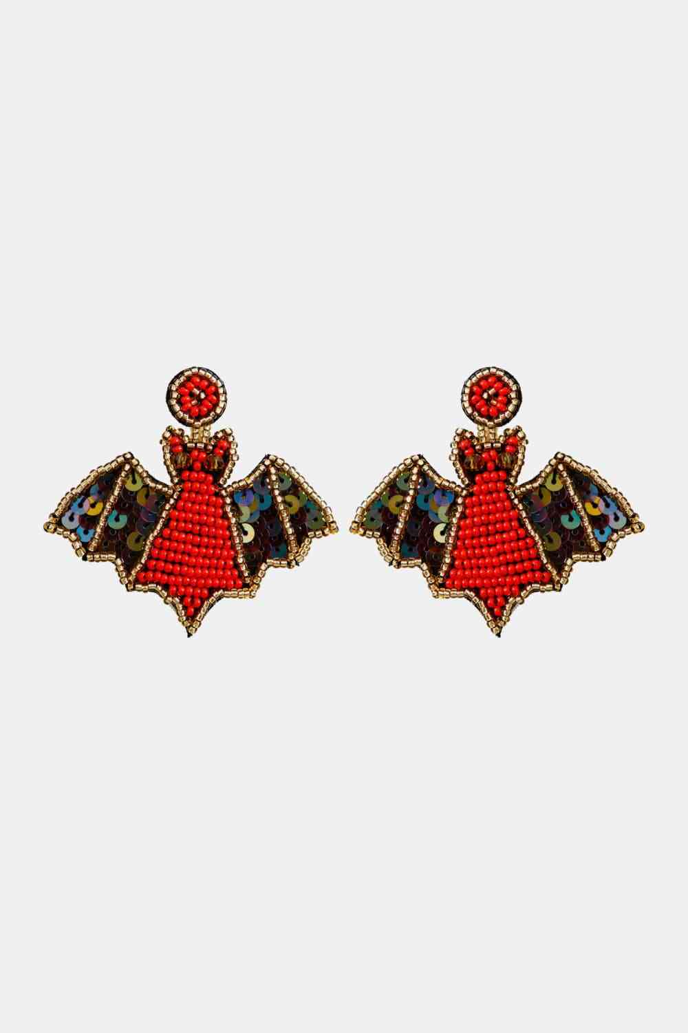 Bat Beaded Earrings