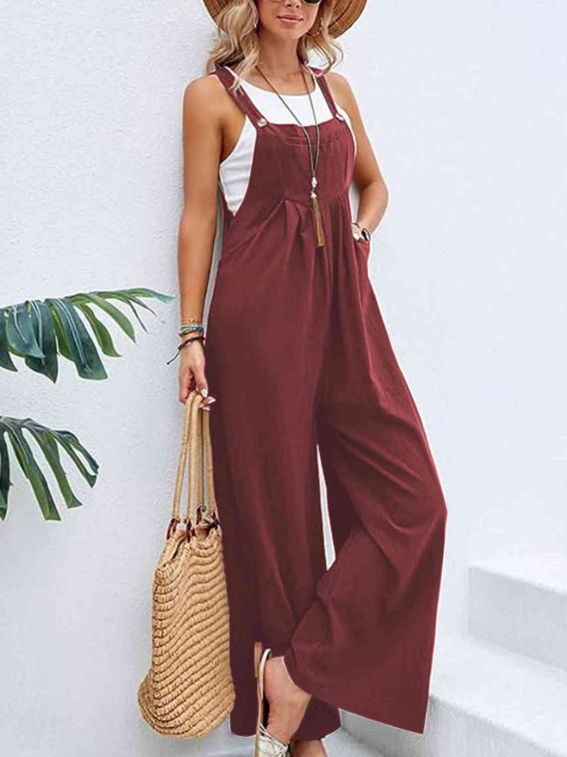 Wide Leg Overalls