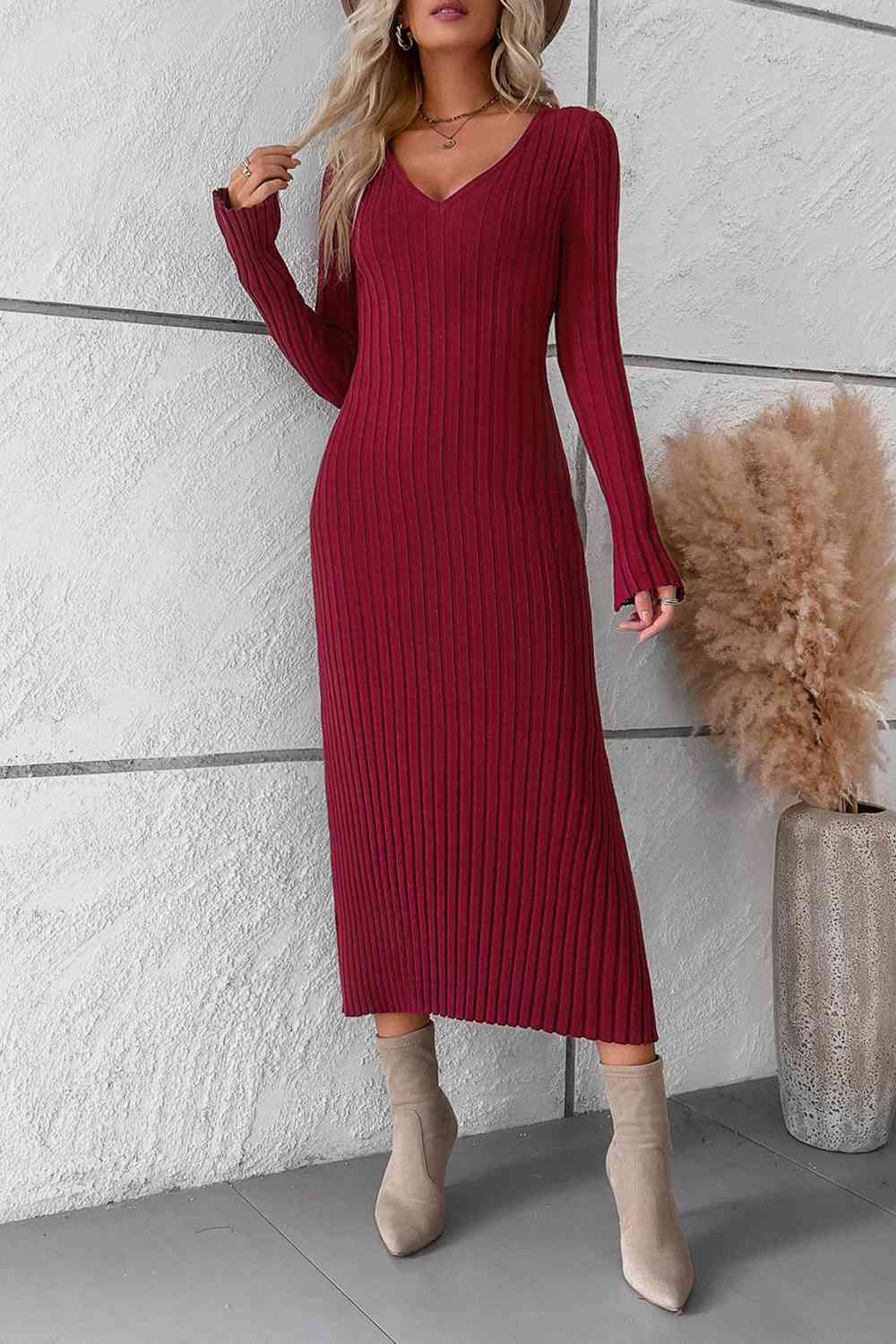 Long Sleeve Sweater Dress