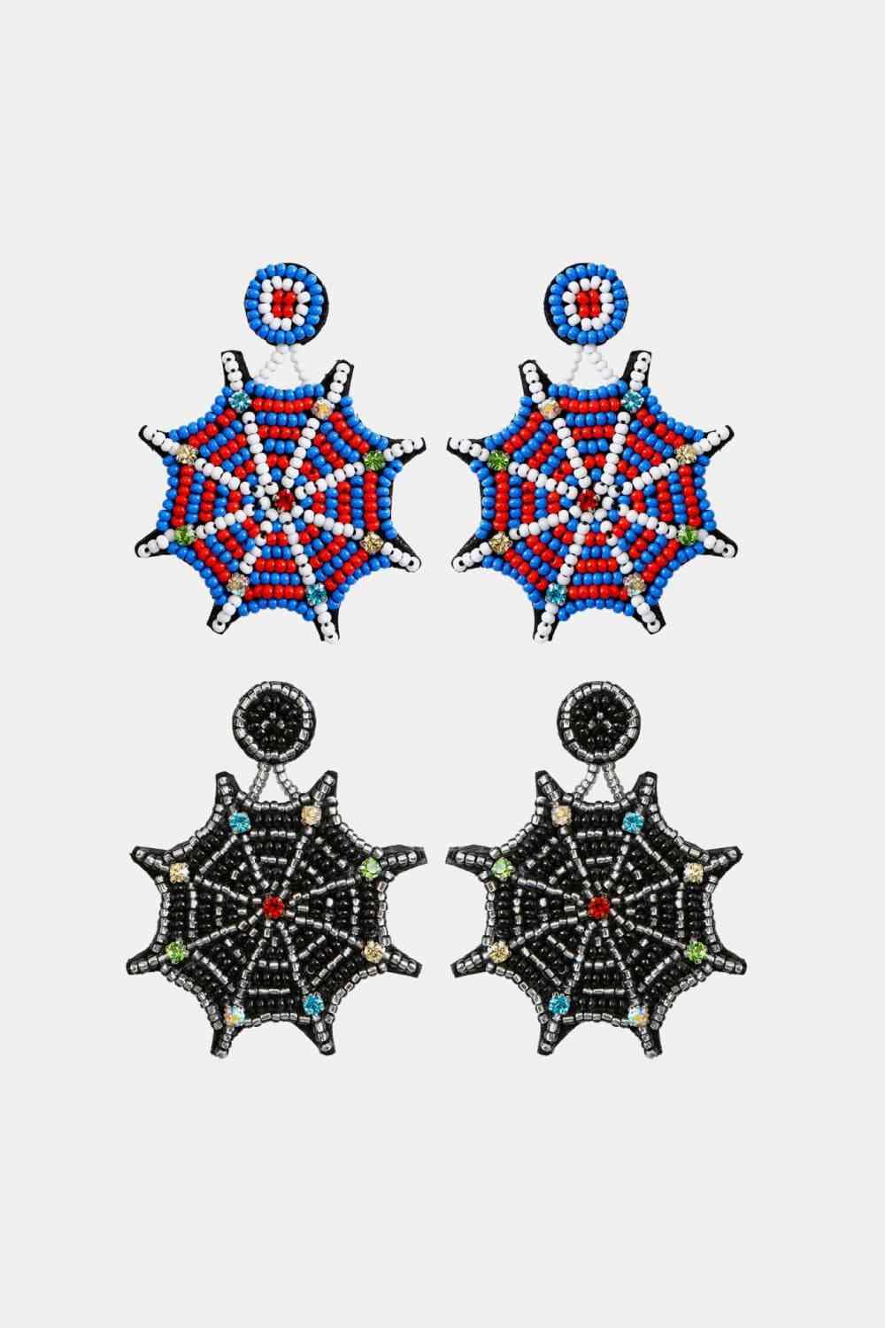 Web Beaded Earrings