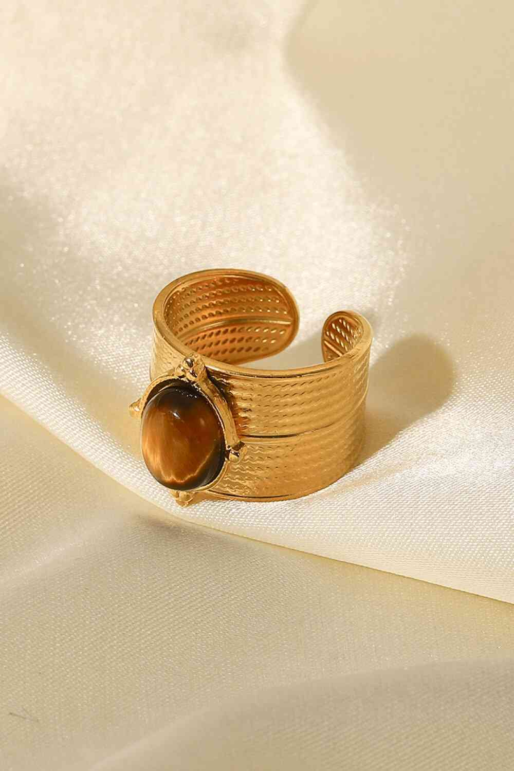 18K Gold-Plated Eye Stone Ring