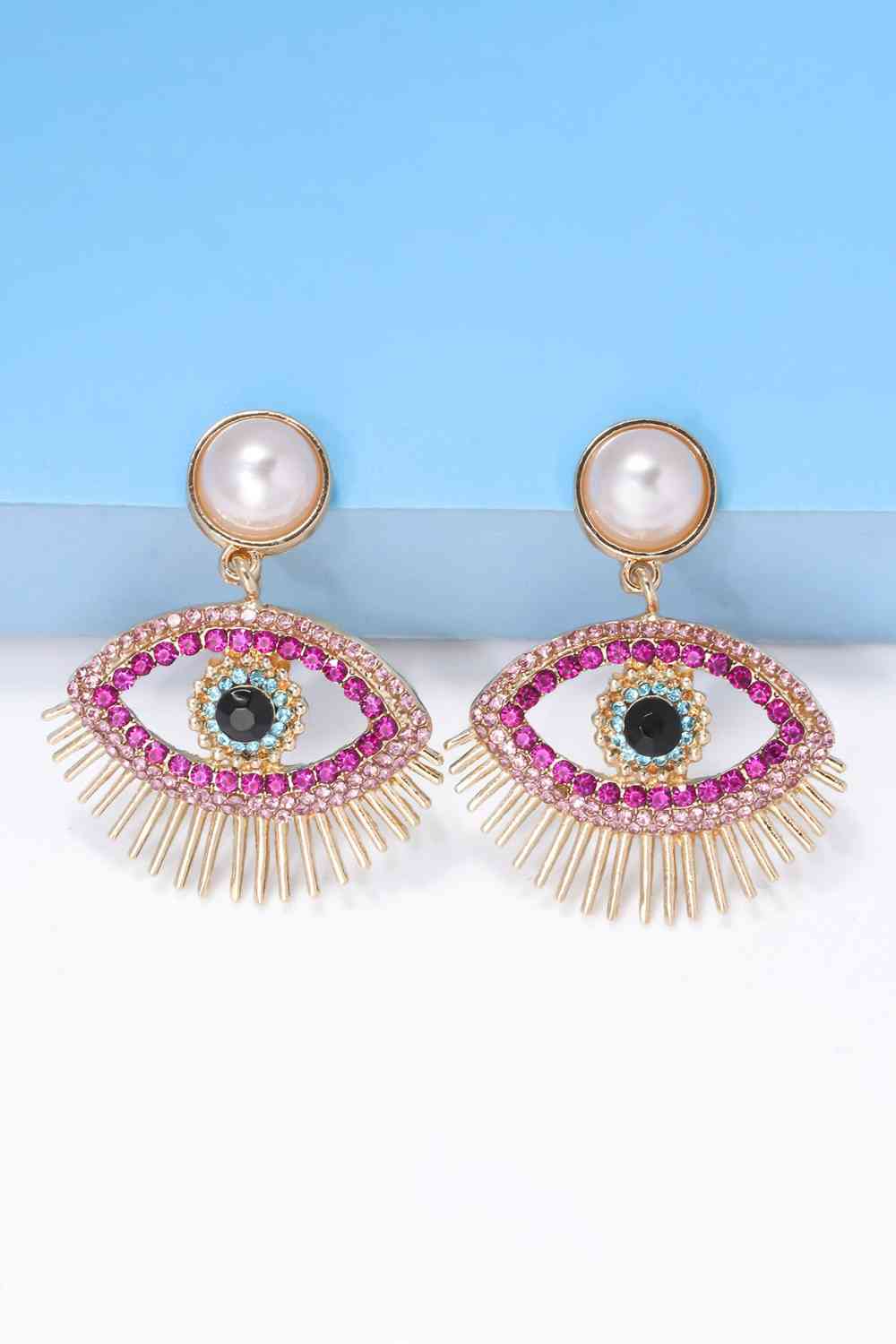 Evil Eye Rhinestone Earrings