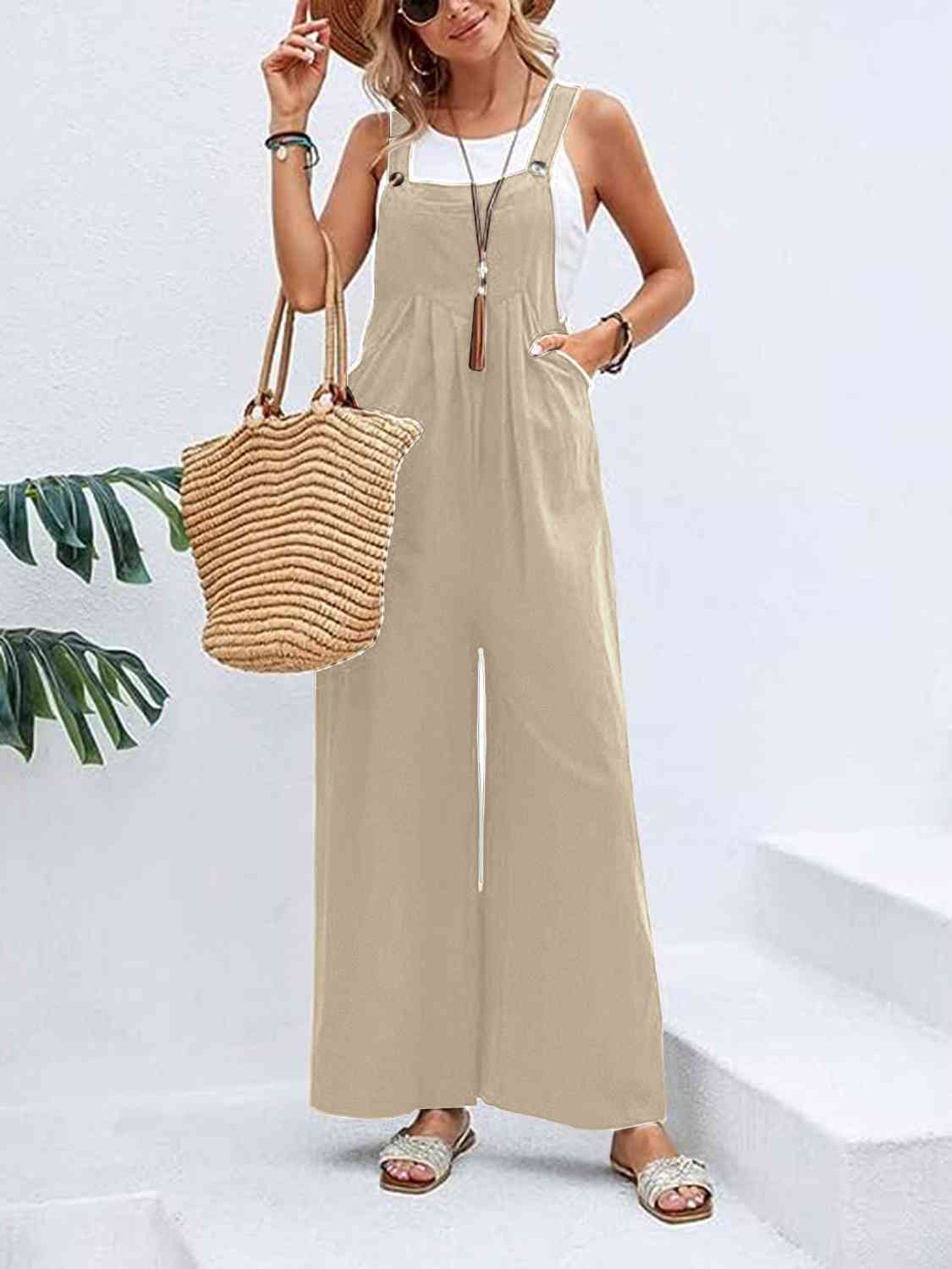 Wide Leg Overalls