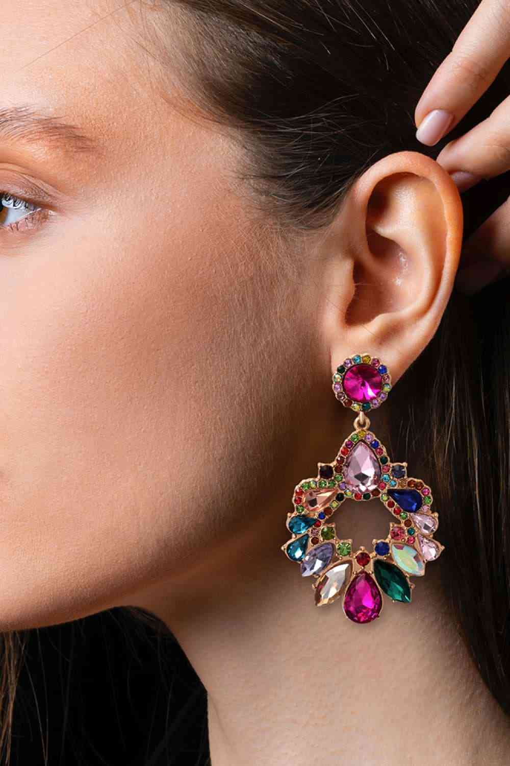 Glass Stone Colorful Earrings