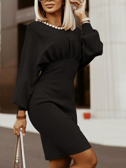 Lantern Sleeve Dress