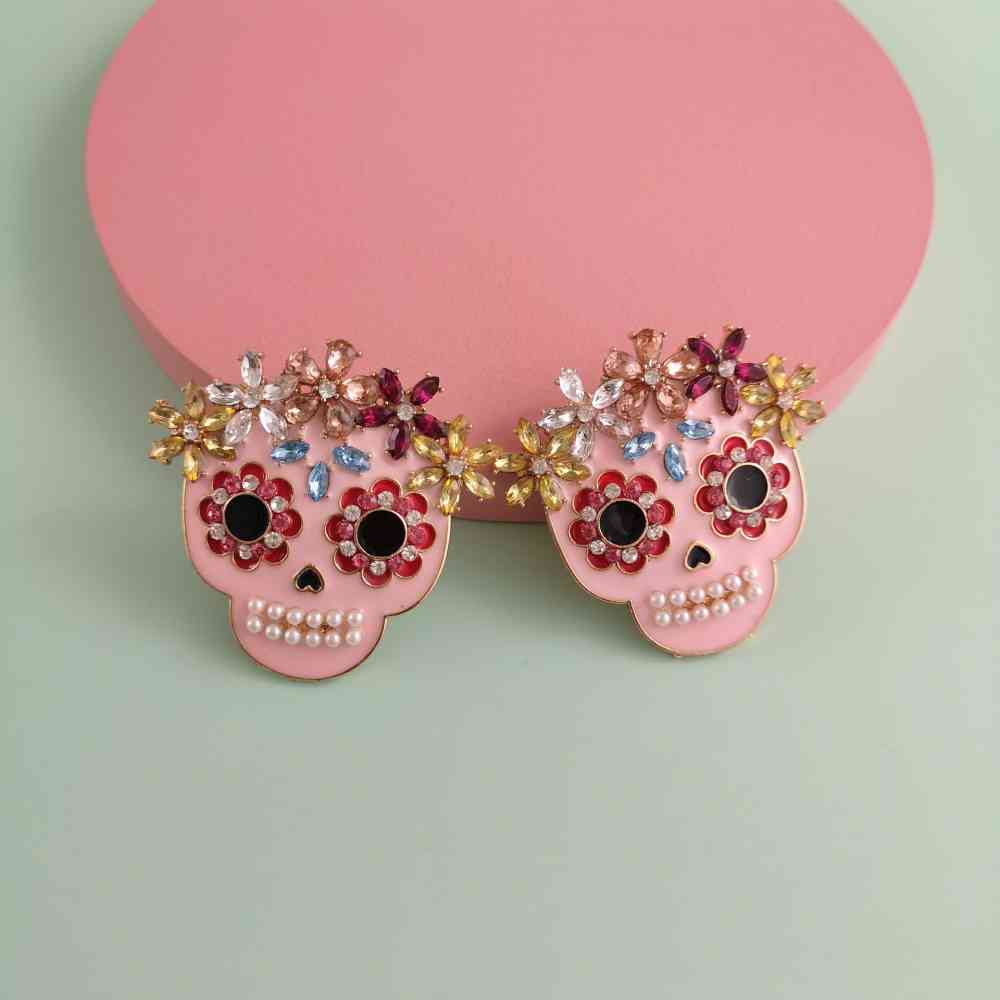 Skull Rhinestone Earrings