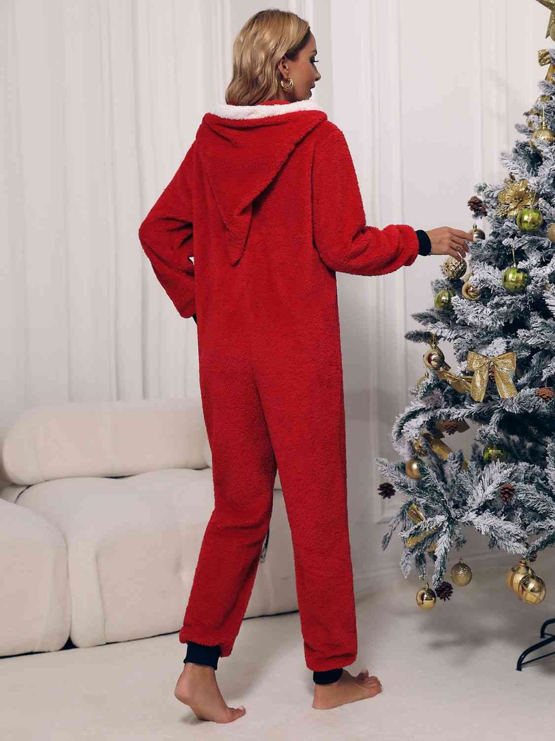 Hooded Teddy Jumpsuit