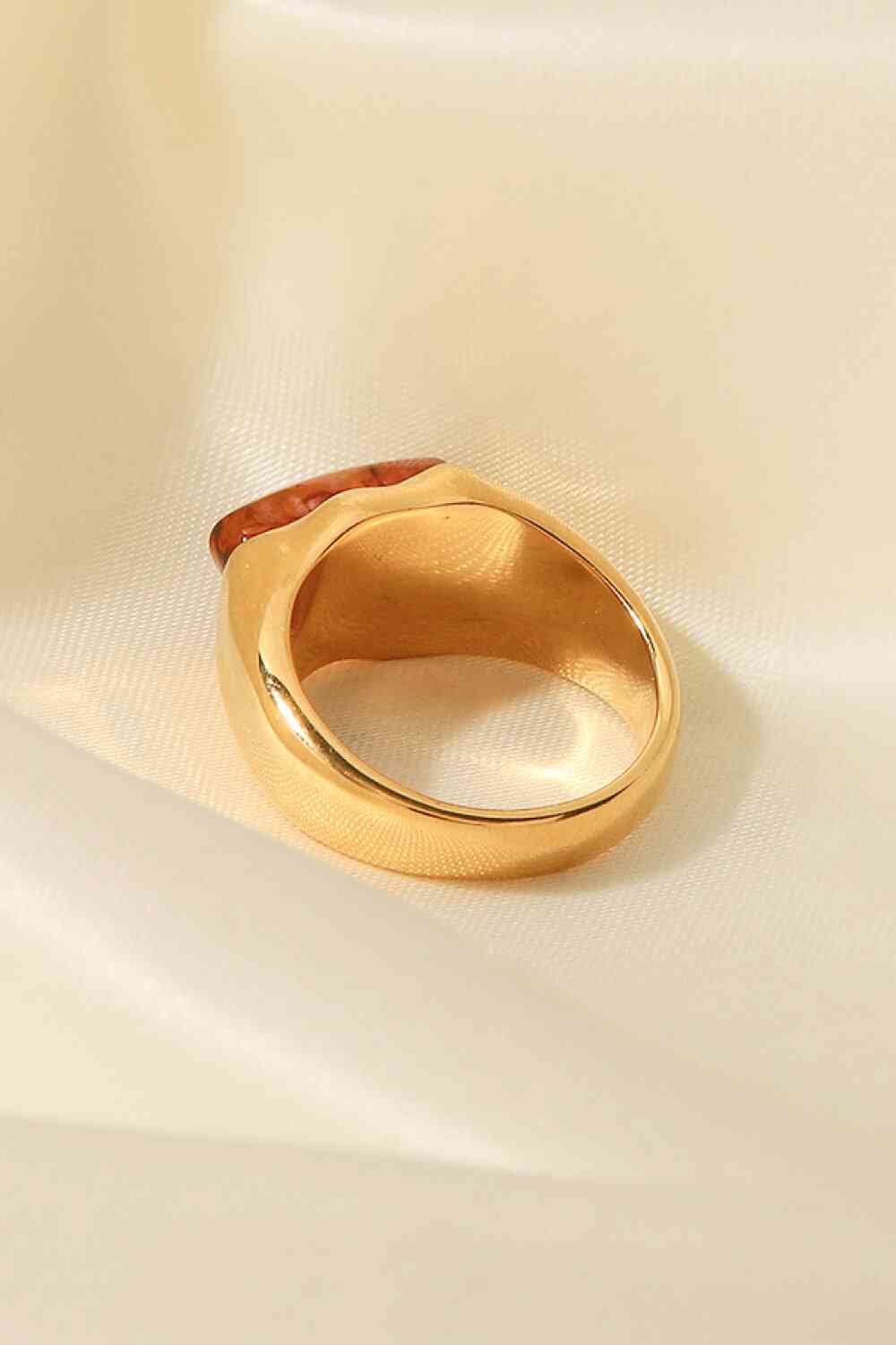 Natural Stone Stainless Steel Ring