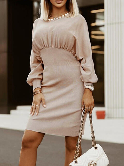 Lantern Sleeve Dress