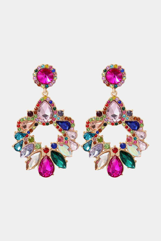Glass Stone Colorful Earrings