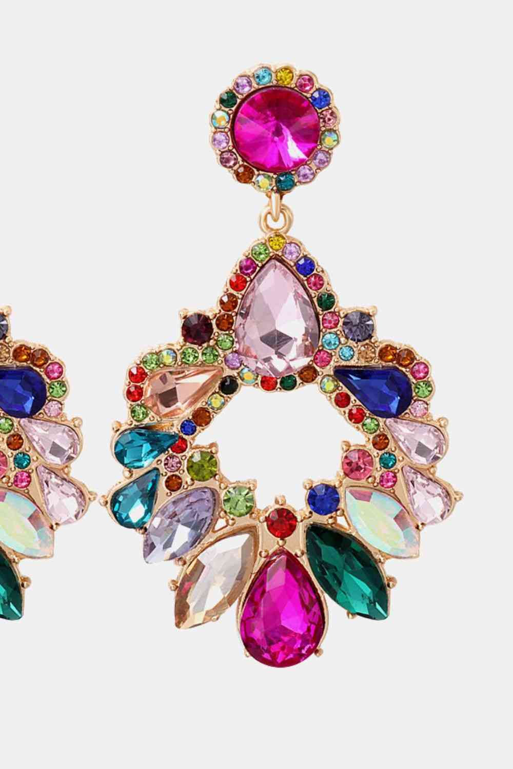 Glass Stone Colorful Earrings