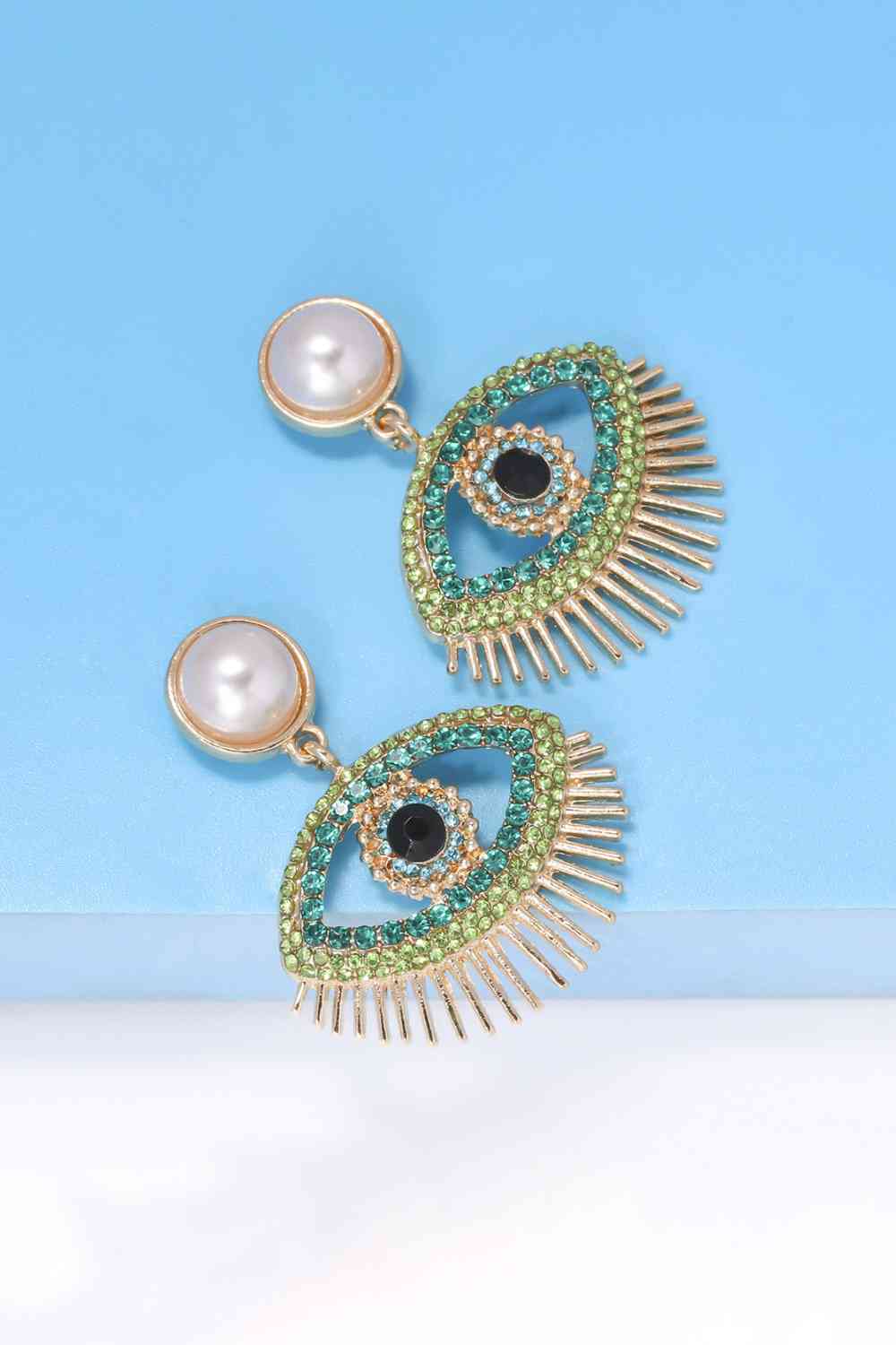 Evil Eye Rhinestone Earrings