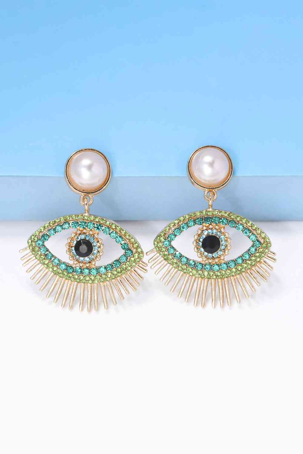 Evil Eye Rhinestone Earrings