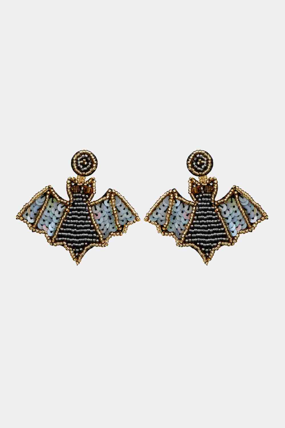 Bat Beaded Earrings