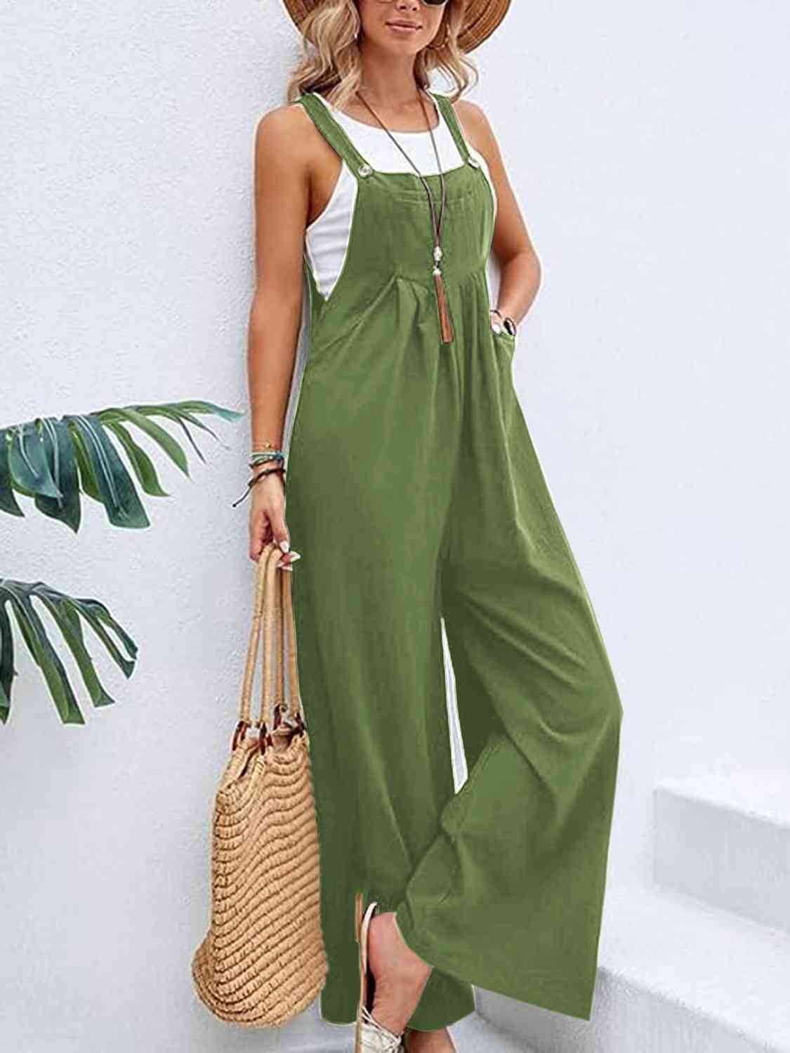 Wide Leg Overalls