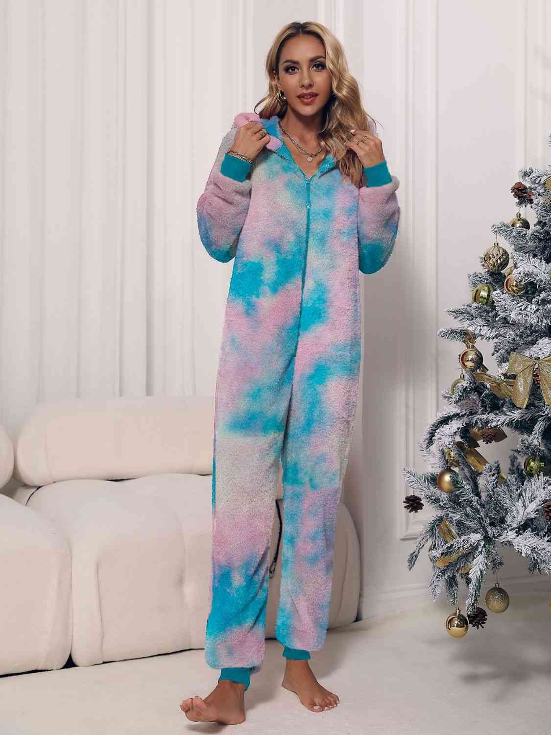 Hooded Teddy Jumpsuit