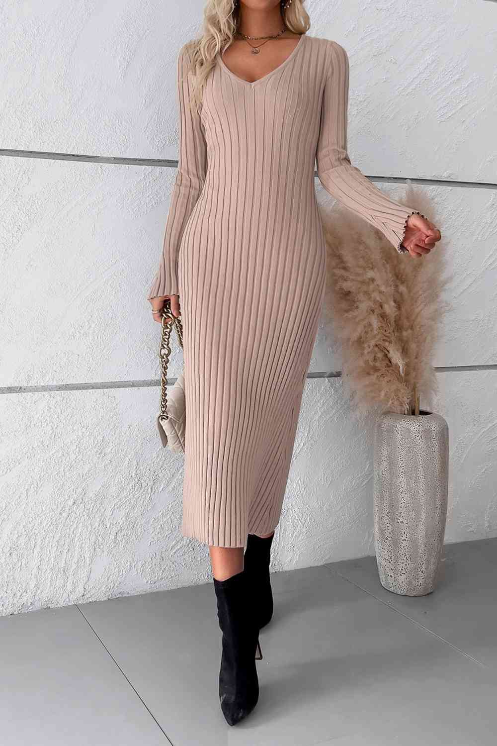 Long Sleeve Sweater Dress