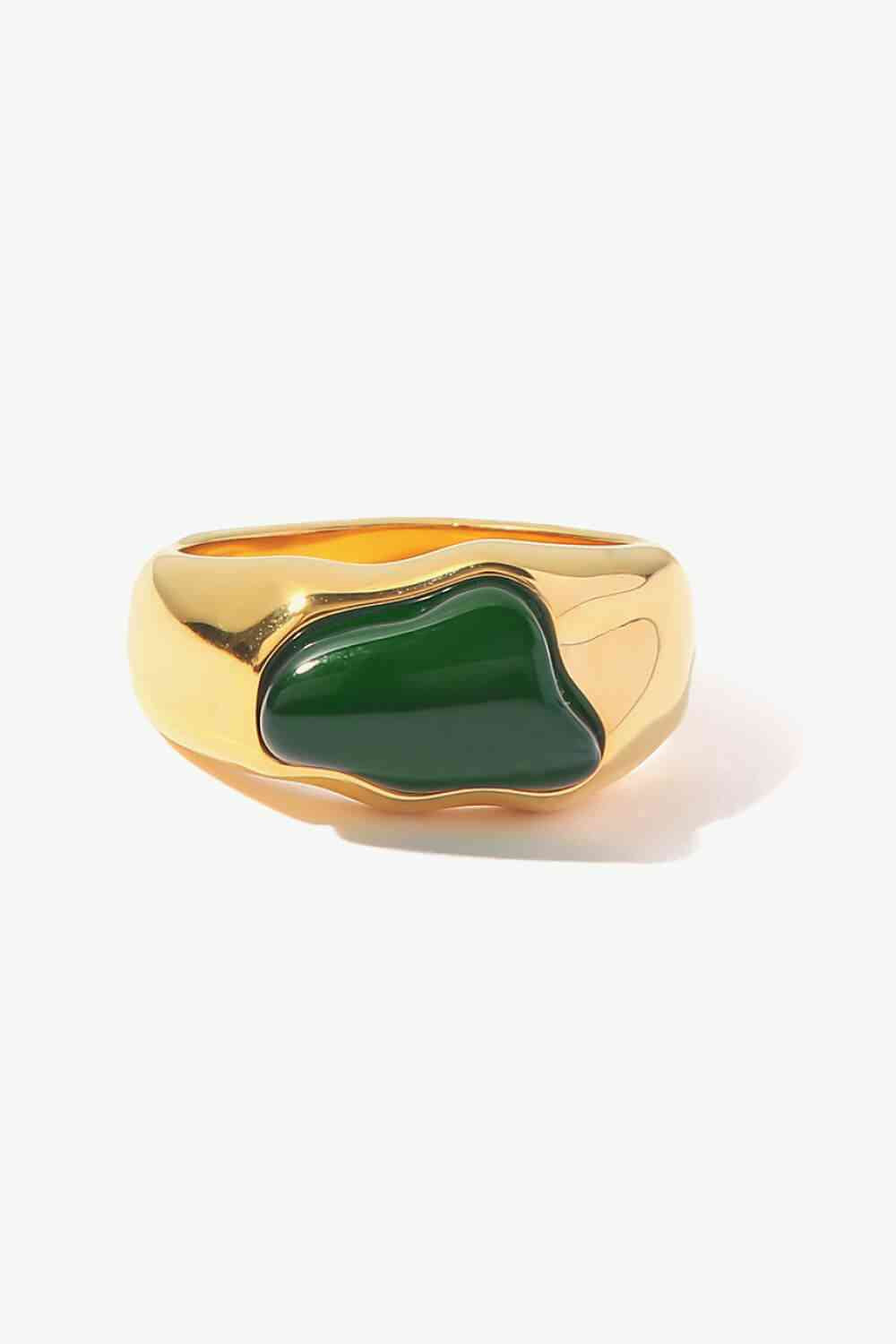 Natural Stone Stainless Steel Ring