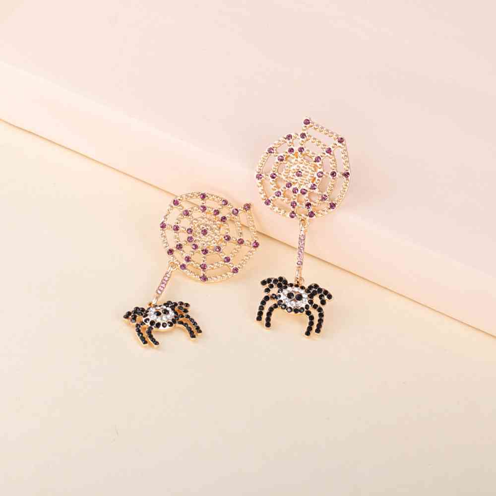 Spider Rhinestone Earrings