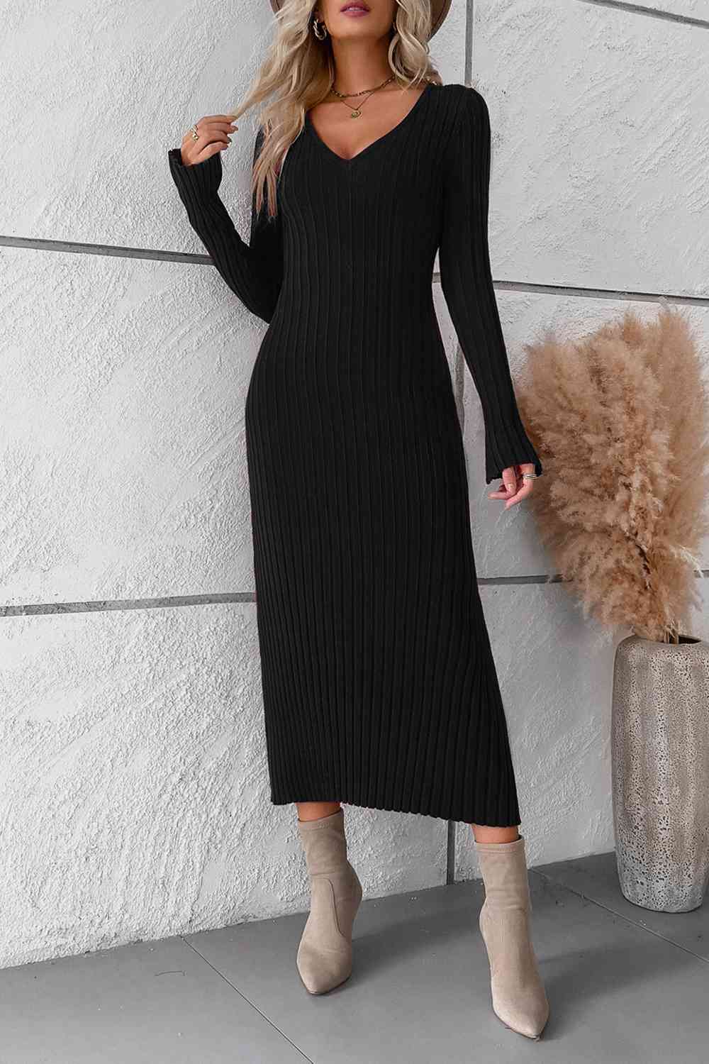 Long Sleeve Sweater Dress