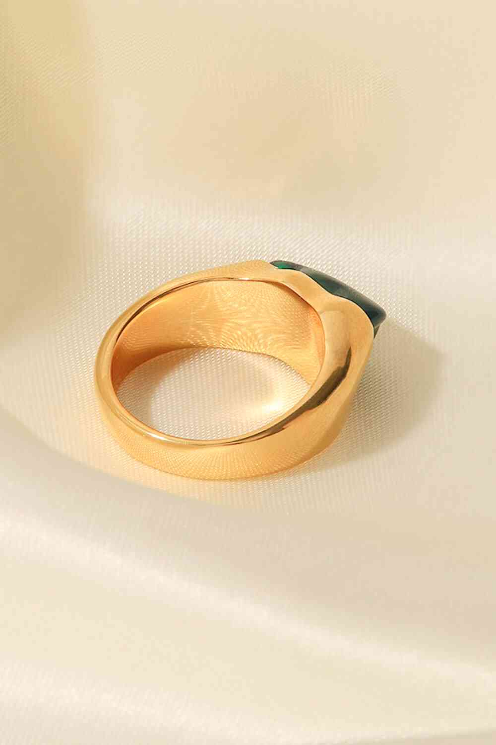 Natural Stone Stainless Steel Ring