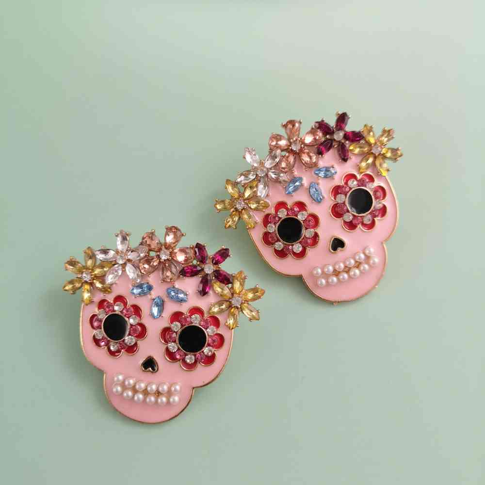 Skull Rhinestone Earrings