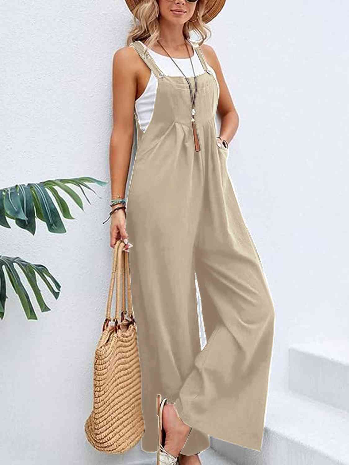 Wide Leg Overalls