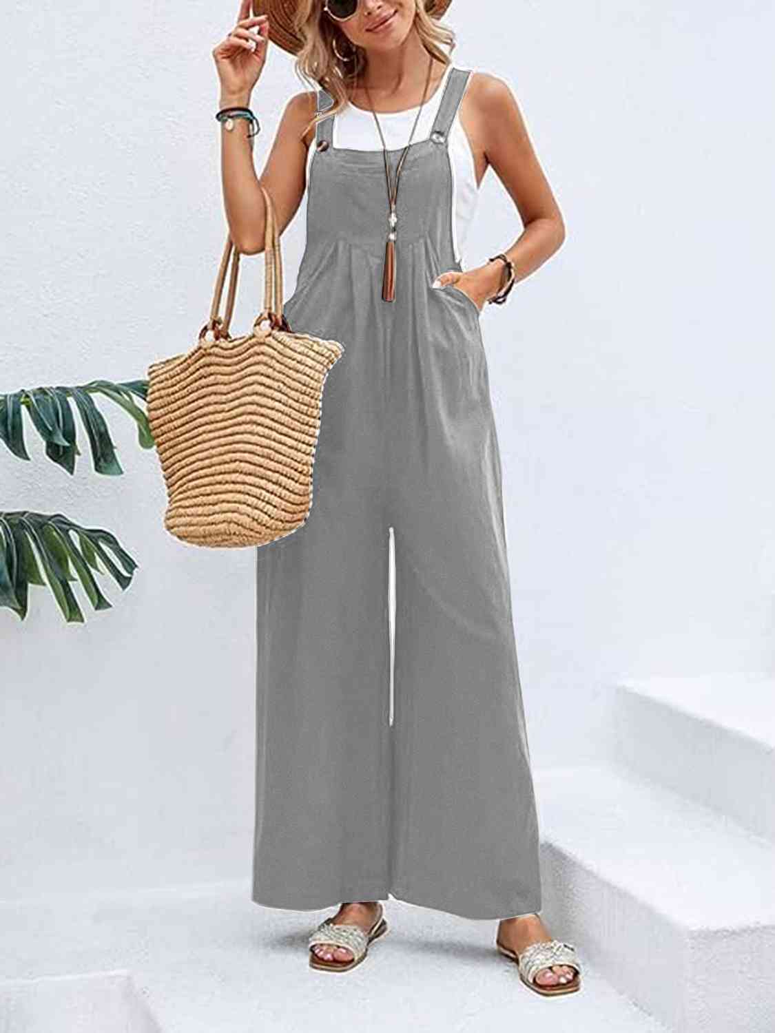 Wide Leg Overalls