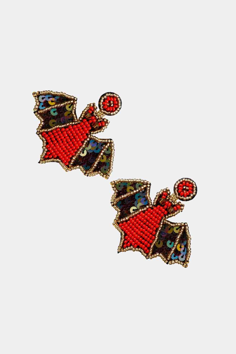 Bat Beaded Earrings