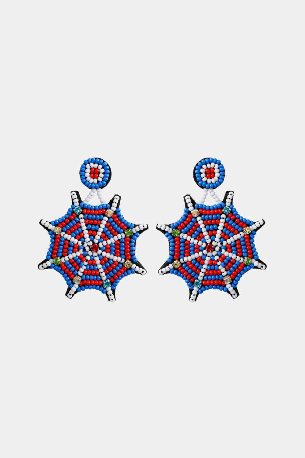 Web Beaded Earrings