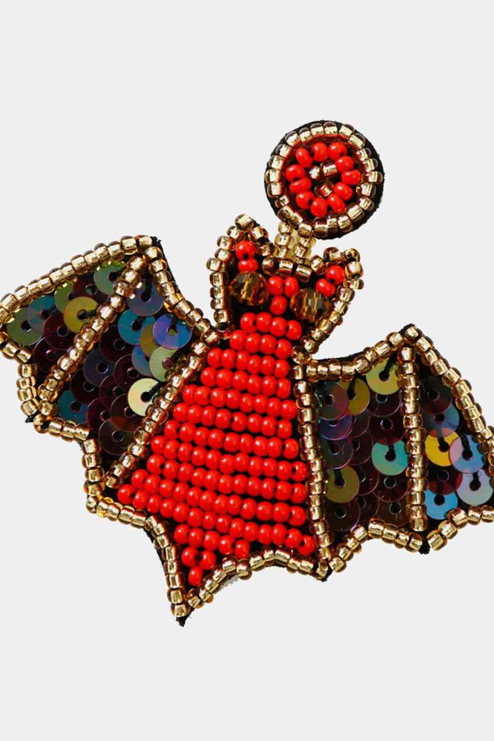 Bat Beaded Earrings
