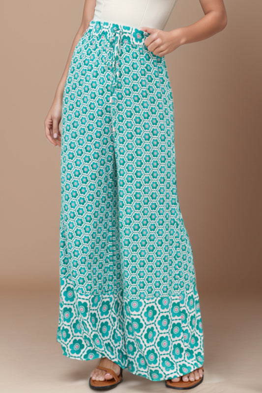 Floral Print High Waist Pants
