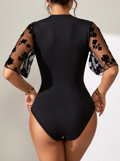 Lace Half Sleeve Bodysuit