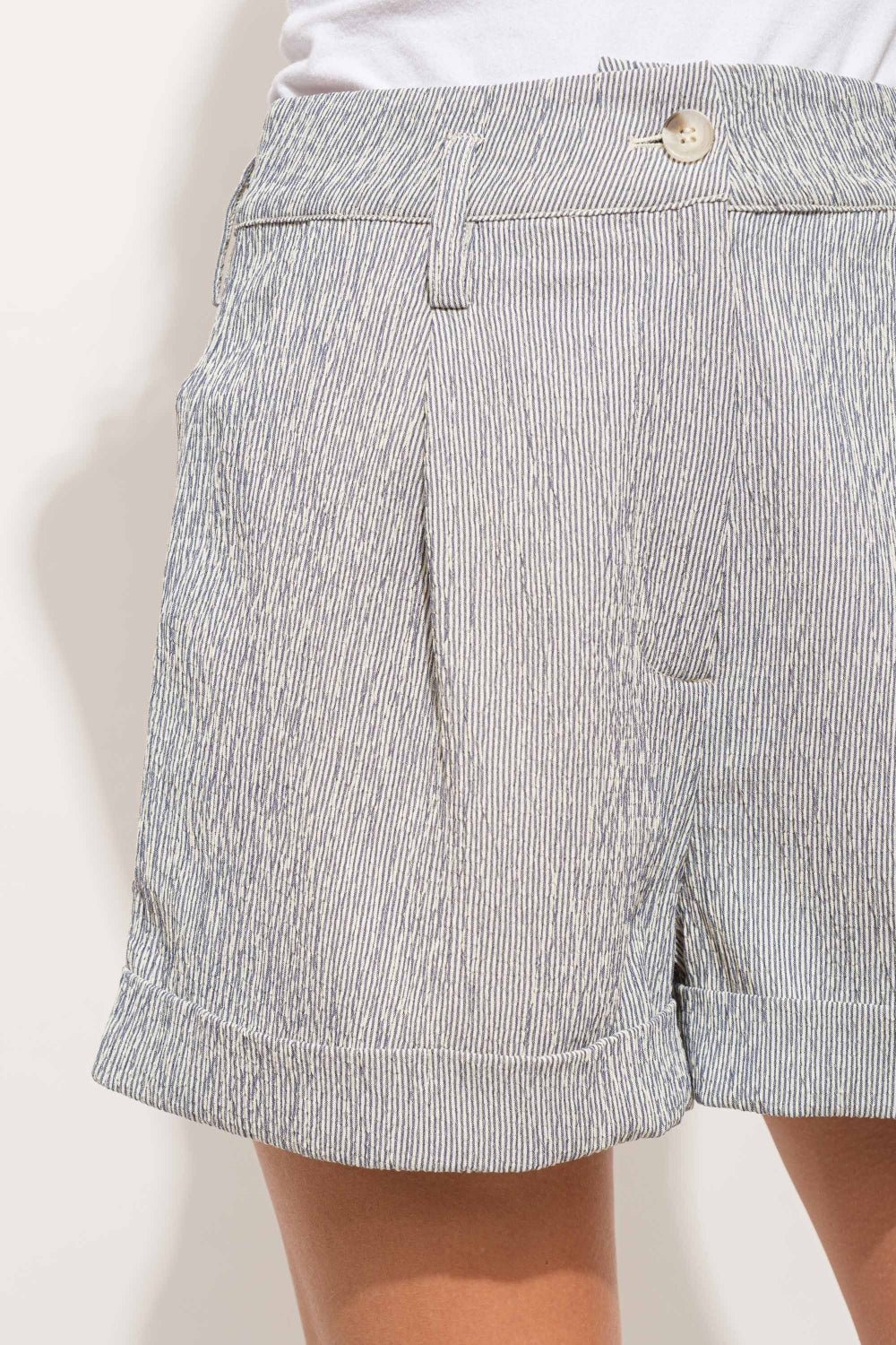 Striped High Waist Shorts